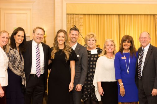 Kirsten Moore, Pam and Gayle Beebe Megan Alexander, Brian Cournoyer, Lynne Tahmisian, Roxanne Packham and Irene Neller at the event