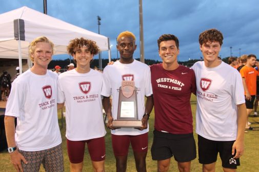 Westmont College Track and Field Team with Senzo Zola Sokhela