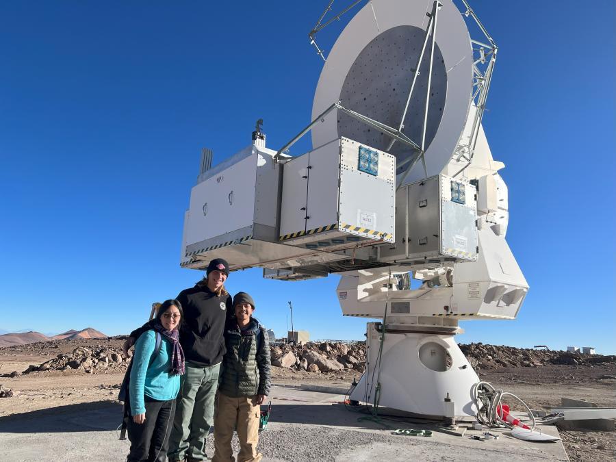 Professor Jen Ito with students Jacob Nelson and Michael Lew